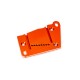 PLAQUE MOTEUR ALU ANODISEE ORANGE